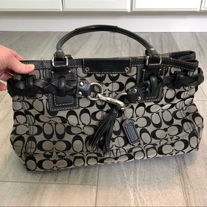 Authentic Black and Gray Coach Bag